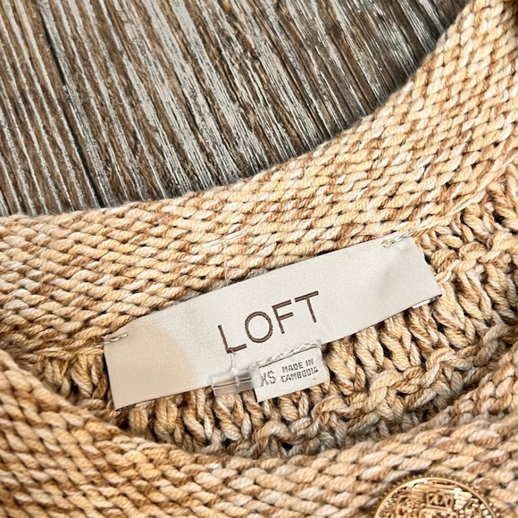 LOFT Women's Tan Cardigan Sweater - Picture 9 of 10